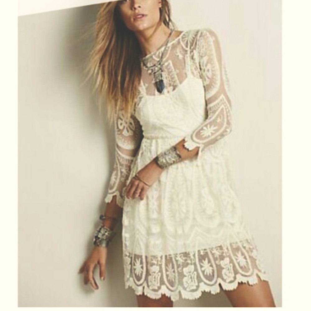 Free People x Jen’s pirate booty teardrop pixie lace dress